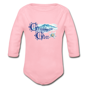 Grüss Gott - Organic Long Sleeve Baby Bodysuit - light pink