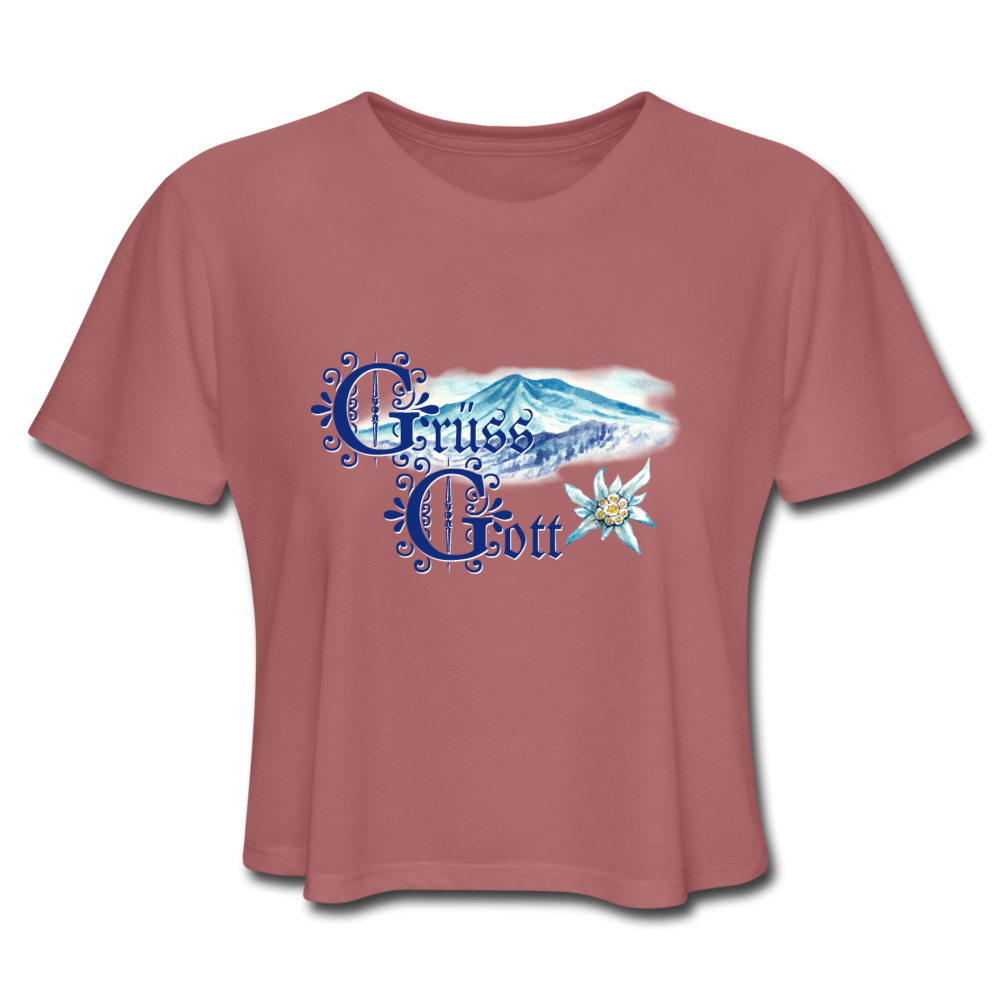Grüss Gott - Women's Cropped T-Shirt - mauve