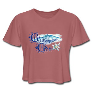 Grüss Gott - Women's Cropped T-Shirt - mauve