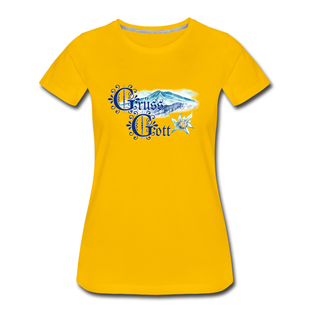 Grüss Gott - Women’s Premium T-Shirt - sun yellow