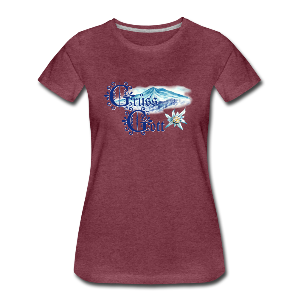 Grüss Gott - Women’s Premium T-Shirt - heather burgundy
