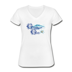 Grüss Gott - Women's V-Neck T-Shirt - white