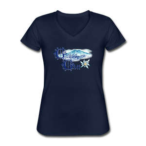 Grüss Gott - Women's V-Neck T-Shirt - navy