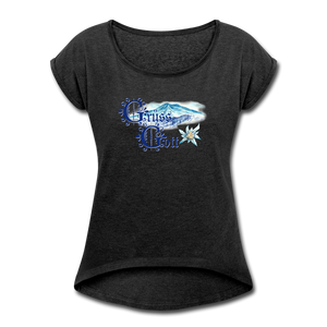 Grüss Gott - Women's Roll Cuff T-Shirt - heather black