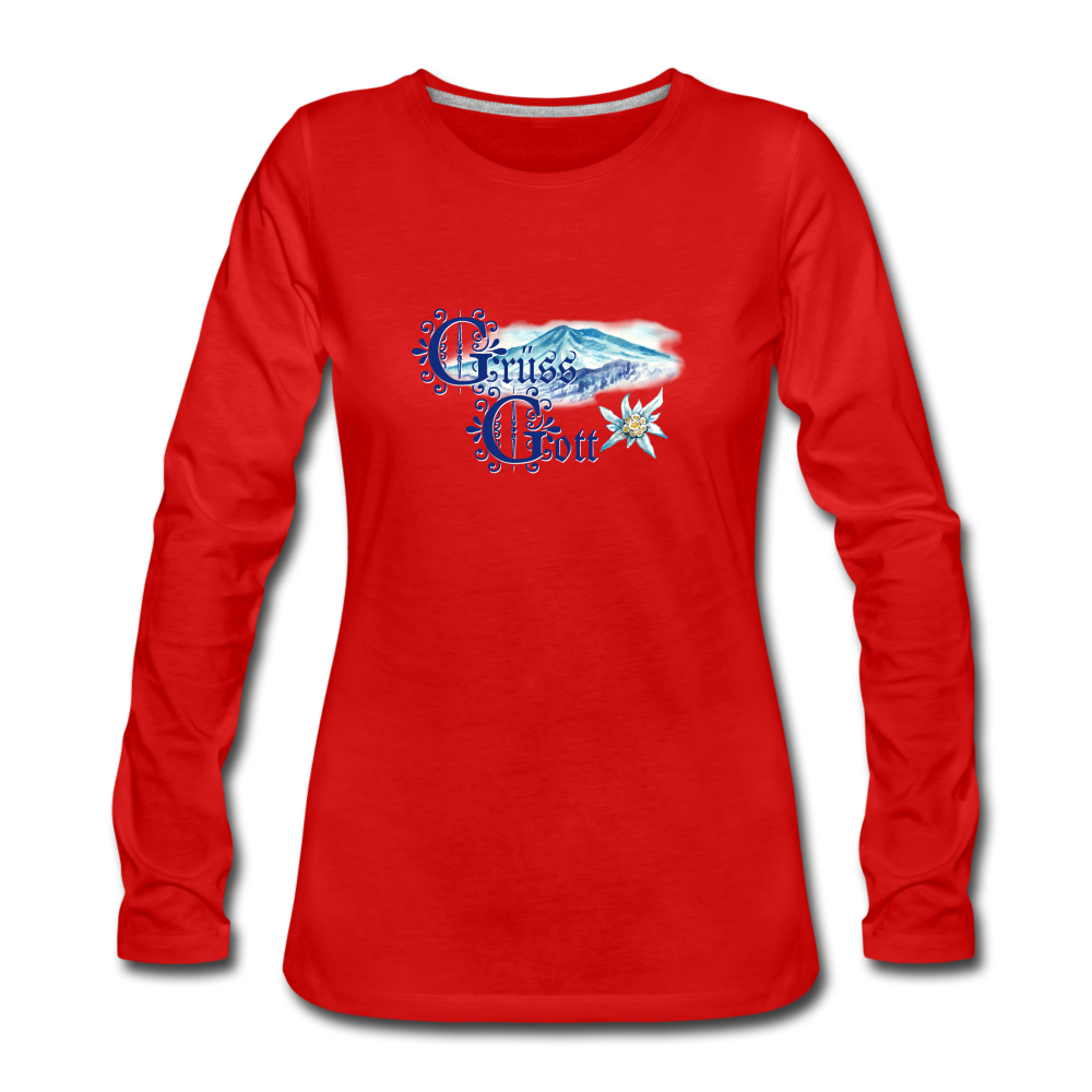 Grüss Gott - Women's Premium Long Sleeve T-Shirt - red
