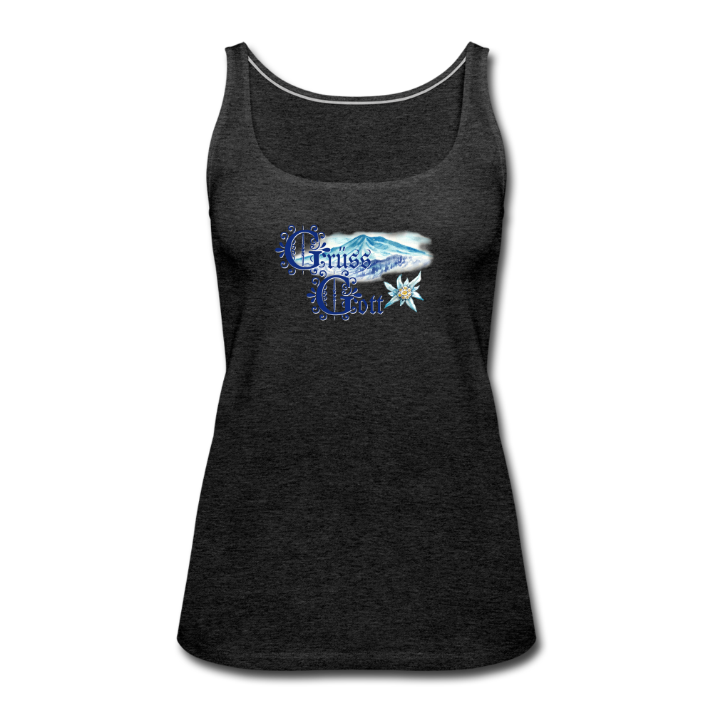 Grüss Gott - Women’s Premium Tank Top - charcoal gray