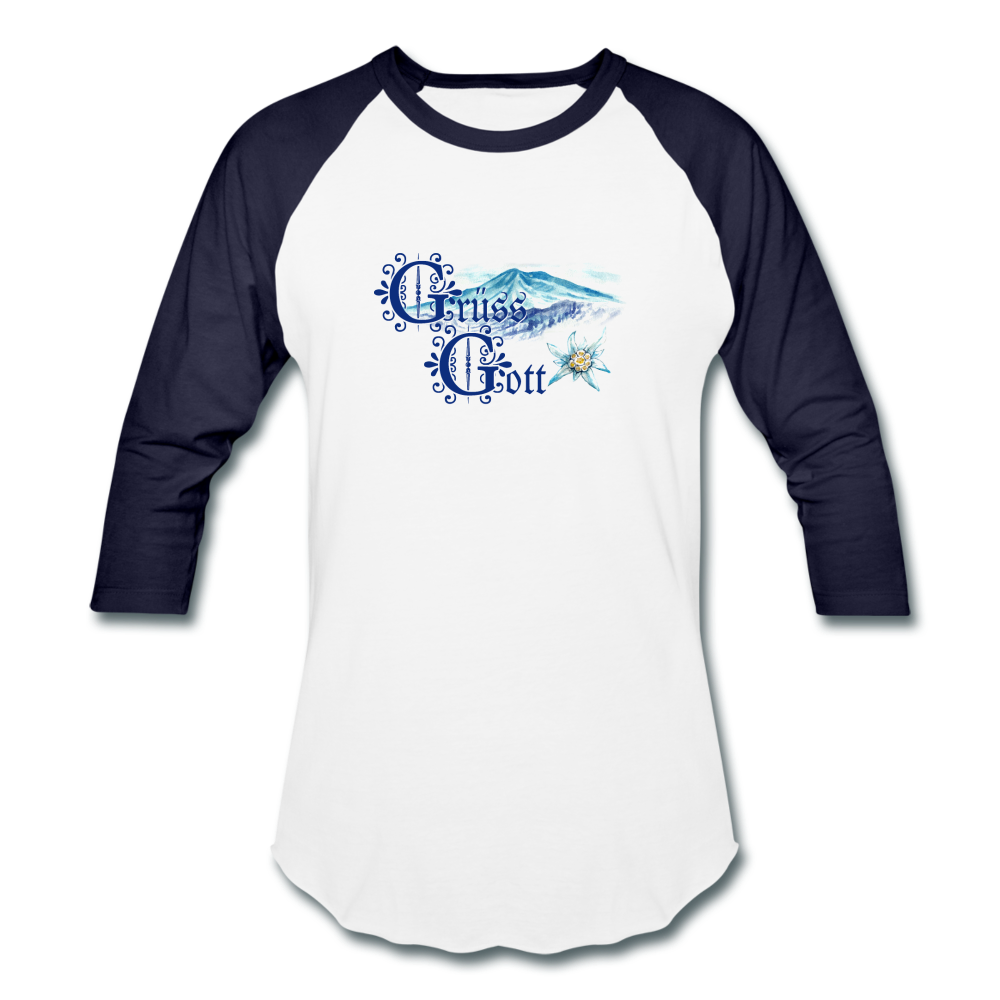 Grüss Gott - Baseball T-Shirt - white/navy