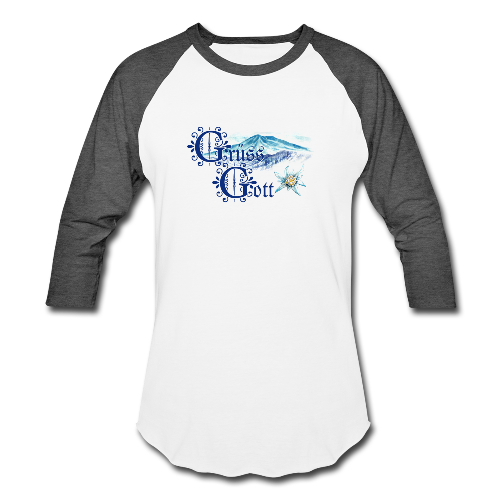 Grüss Gott - Baseball T-Shirt - white/charcoal