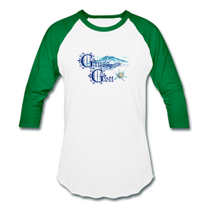 Grüss Gott - Baseball T-Shirt - white/kelly green
