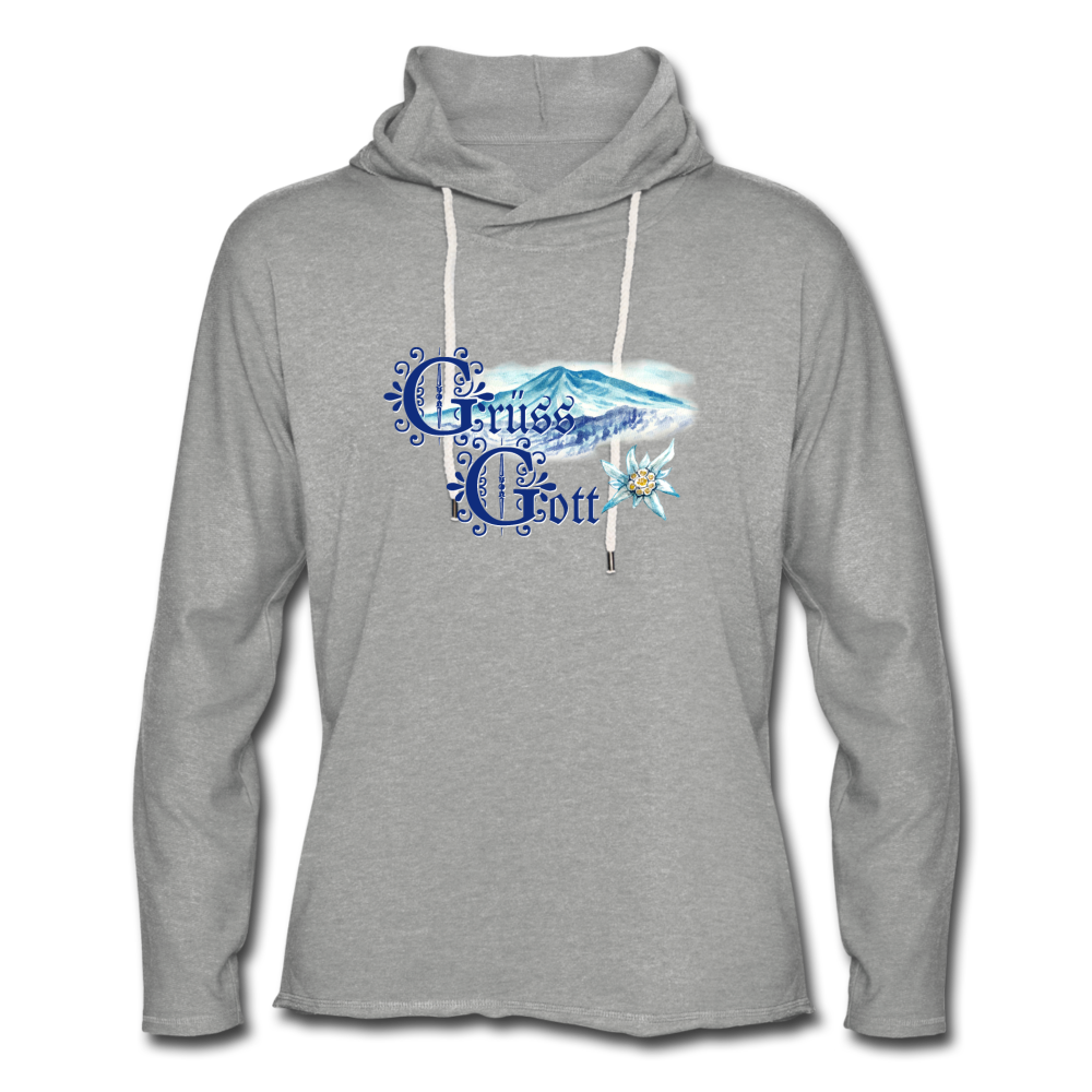 Grüss Gott - Unisex Lightweight Terry Hoodie - heather gray