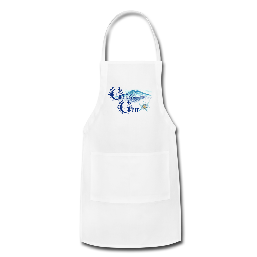 Grüss Gott - Adjustable Apron - white