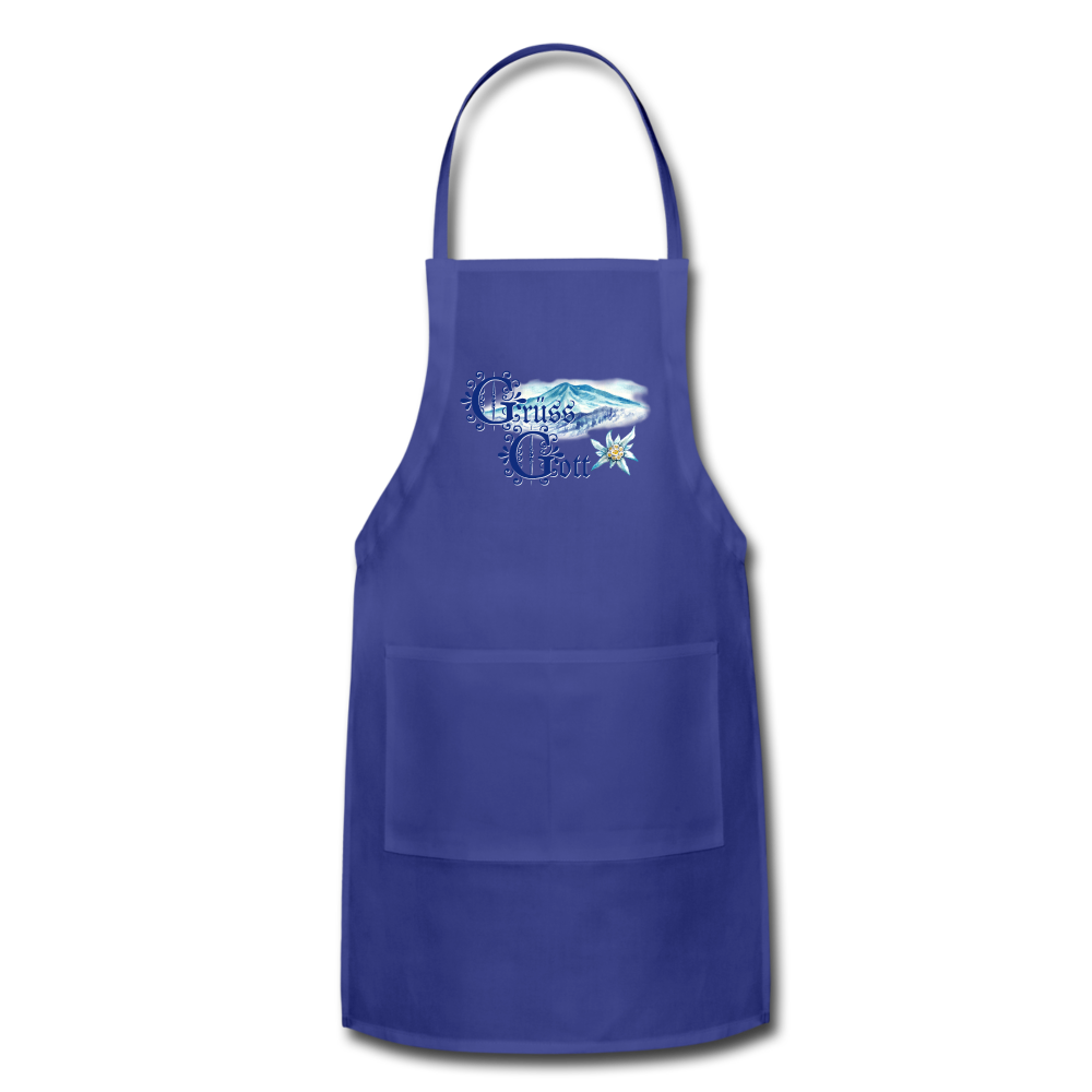 Grüss Gott - Adjustable Apron - royal blue