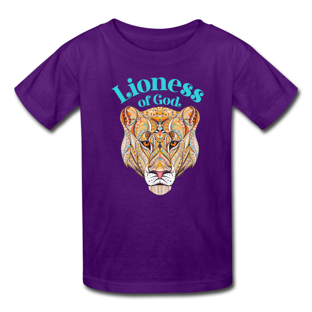 Lioness of God - Kids' T-Shirt - purple