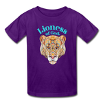 Lioness of God - Kids' T-Shirt - purple