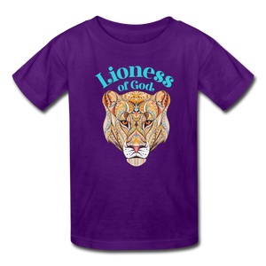 Lioness of God - Kids' T-Shirt - purple