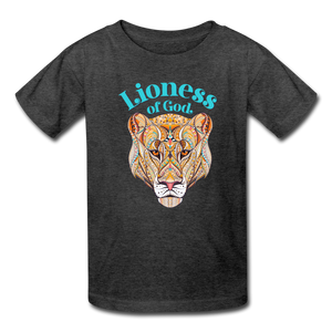 Lioness of God - Kids' T-Shirt - heather black