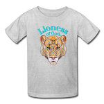 Lioness of God - Kids' T-Shirt - heather gray