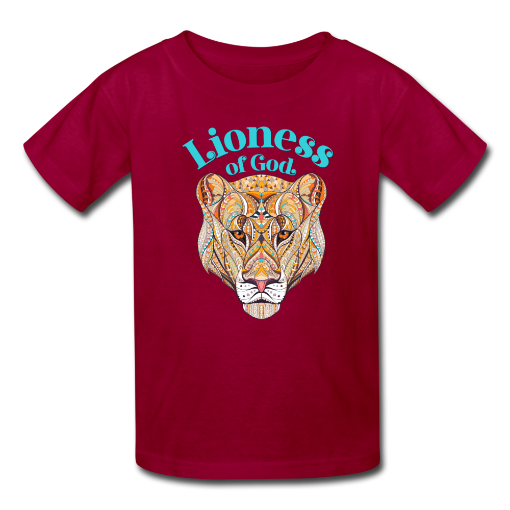 Lioness of God - Kids' T-Shirt - dark red