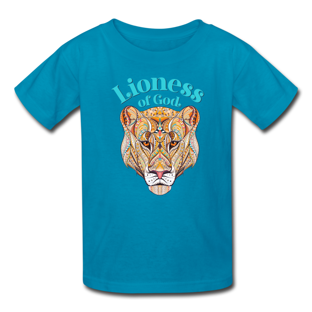 Lioness of God - Kids' T-Shirt - turquoise