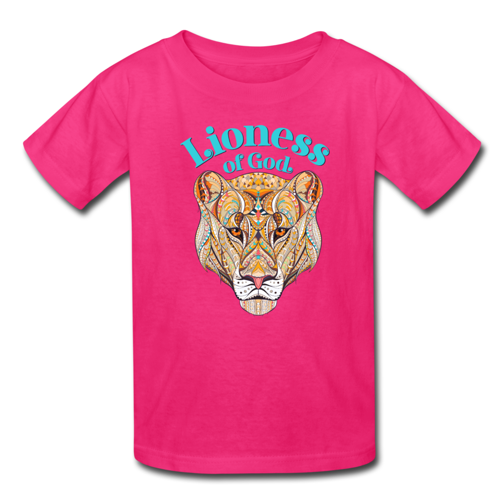 Lioness of God - Kids' T-Shirt - fuchsia