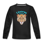 Lioness of God - Kids' Premium Long Sleeve T-Shirt - black