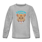 Lioness of God - Kids' Premium Long Sleeve T-Shirt - heather gray