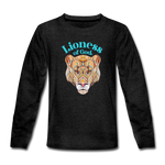 Lioness of God - Kids' Premium Long Sleeve T-Shirt - charcoal gray