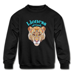 Lioness of God - Kids' Crewneck Sweatshirt - black