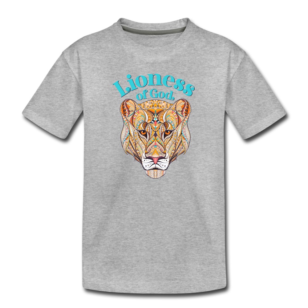Lioness of God - Toddler Premium T-Shirt - heather gray