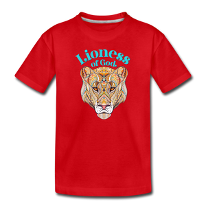 Lioness of God - Toddler Premium T-Shirt - red