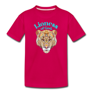 Lioness of God - Toddler Premium T-Shirt - dark pink
