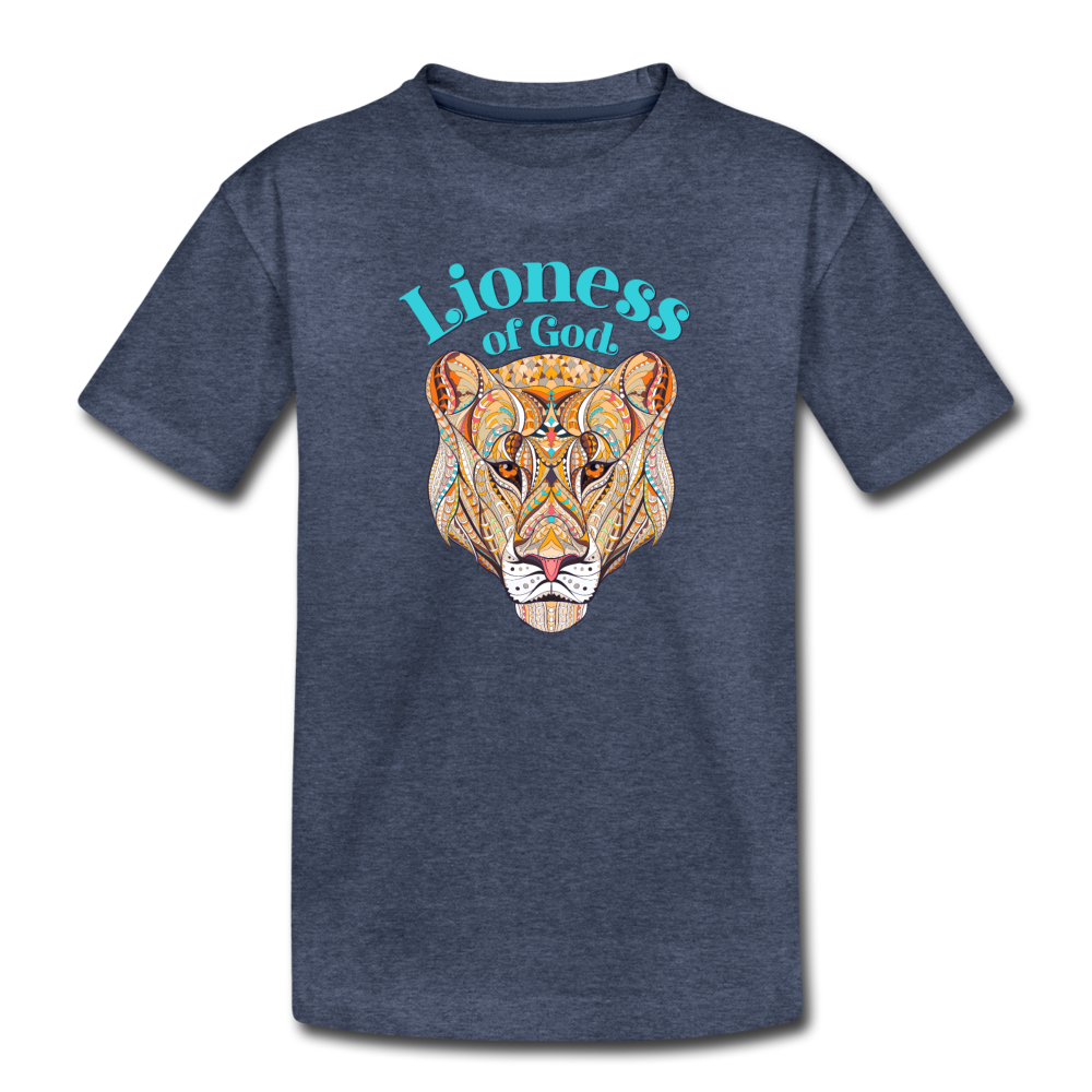 Lioness of God - Toddler Premium T-Shirt - heather blue