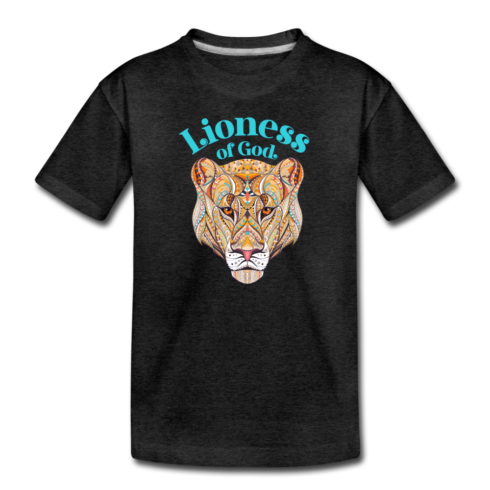 Lioness of God - Toddler Premium T-Shirt - charcoal gray
