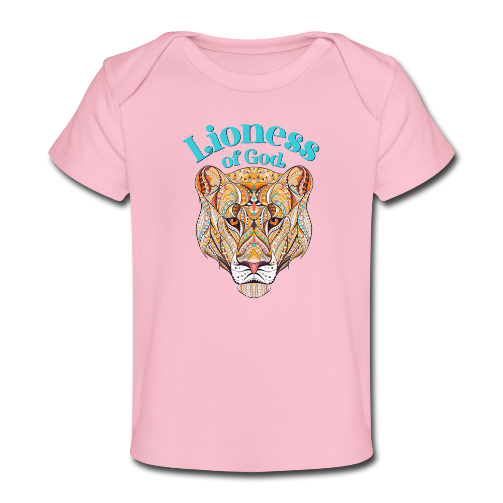 Lioness of God - Organic Baby T-Shirt - light pink