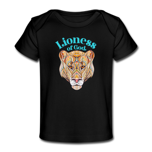 Lioness of God - Organic Baby T-Shirt - black