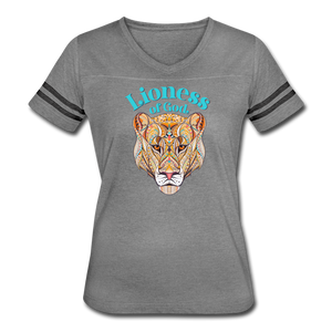 Lioness of God - Women’s Vintage Sport T-Shirt - heather gray/charcoal