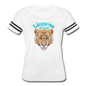 Lioness of God - Women’s Vintage Sport T-Shirt - white/black