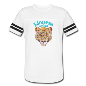 Lioness of God - Vintage Sport T-Shirt - white/black