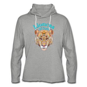 Lioness of God - Unisex Lightweight Terry Hoodie - heather gray