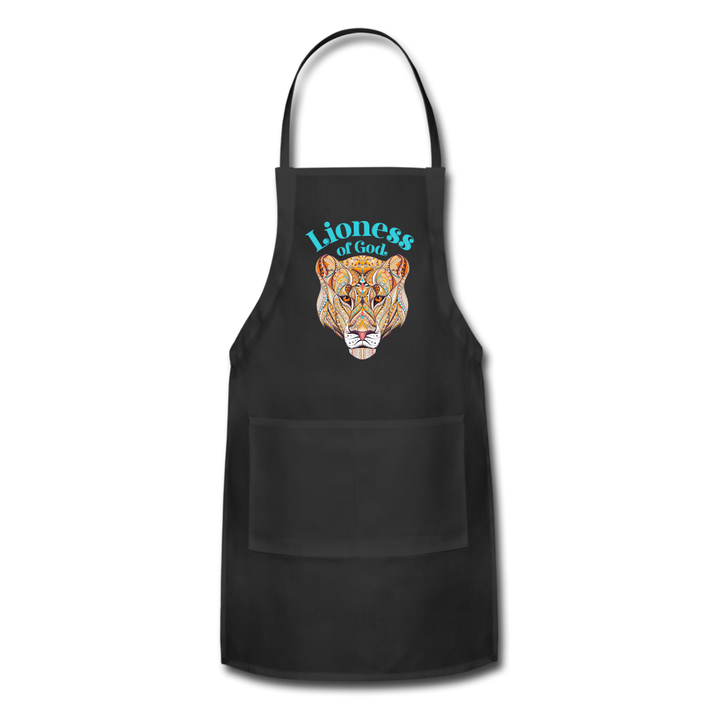 Lioness of God - Adjustable Apron - black