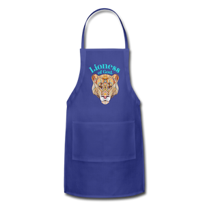 Lioness of God - Adjustable Apron - royal blue