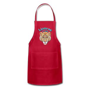 Lioness of God - Adjustable Apron - red