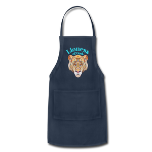 Lioness of God - Adjustable Apron - navy