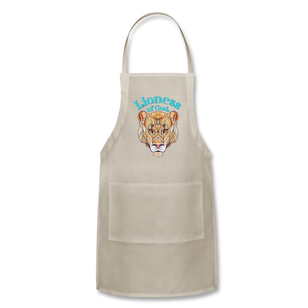 Lioness of God - Adjustable Apron - natural