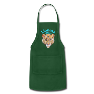 Lioness of God - Adjustable Apron - forest green