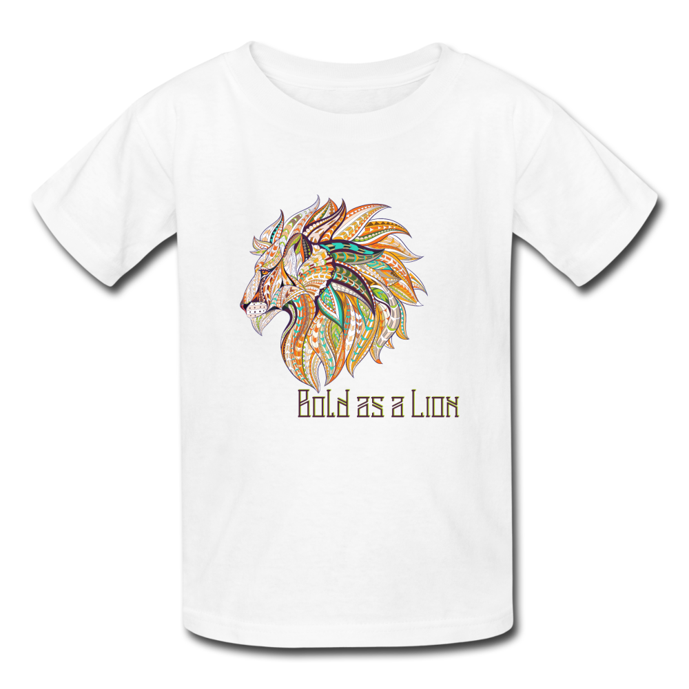 Bold as a Lion - Kids' T-Shirt - white