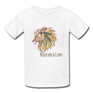 Bold as a Lion - Kids' T-Shirt - white