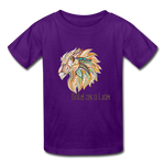 Bold as a Lion - Kids' T-Shirt - purple