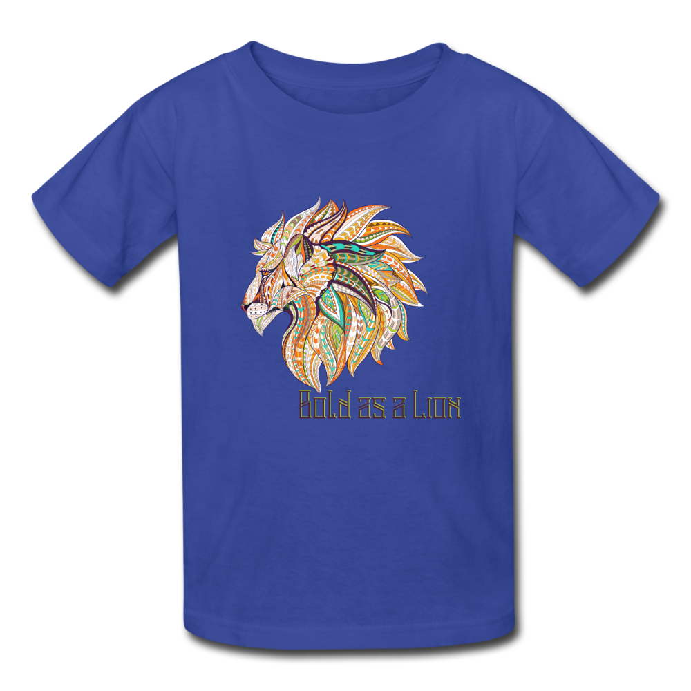 Bold as a Lion - Kids' T-Shirt - royal blue