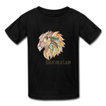 Bold as a Lion - Kids' T-Shirt - black